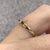 Ruby & CZ Band Stacking Ring 9ct 9k Yellow Gold - Size M