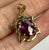 Pink Tourmaline Oval Cut Out Pendant  9ct 9k Yellow Gold