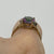 Mystic Topaz & Diamond Ring 9ct 9k Yellow Gold - Size P 1/2