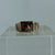 Diamond Starburst Signet Ring Bark Finishing 9ct 9k Yellow Gold  - Size Z+1