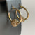 Hoop Earring Ball Charm Accessories Iced CZ Y2K 9ct 9k Yellow Gold