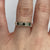 Emerald & Diamond Five Stone Pave Set Band Ring 9ct 9k Yellow Gold  - Size N