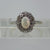 Antique Opal & Old Single Cut Diamond Halo Ring 950 & 18ct Yellow Gold - Size P