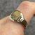 Signet Engraved Ring 9ct 9k Yellow Gold - Size V