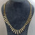 Fancy Bar Statement Necklace 9ct 9k Yellow Gold - 16" Inches