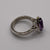 Pear Cut Amethyst & Diamond .35ct Halo & Peekaboo Ring Platinum 950 - Size J