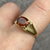 Retro Madeira Citrine East West Set Ring 9ct 9k Yellow Gold  - Size P