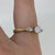 Opal & Baguette Cubic Zirconia Ring 9ct 9K Yellow Gold - Size Q