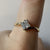 Princess Cut Cubic Zirconia Solitaire Bypass Ring 9ct 9K Yellow Gold - Size P