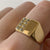 Signet Ring With CZ Cluster 18ct 18k Yellow Gold - Size Q