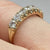 CZ Half Eternity Ring 9ct 9k Yellow Gold  - Size L