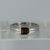 Square Garnet Bezel Set Solitaire Ring 9ct 9K White Gold - Size O