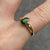 Tsavorite Green Garnet Solitaire Ring 9ct 9k Yellow Gold - Size N