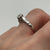 Diamond Illusion Set Textured Cathedral Ring 18ct 18k White Gold - Size L 1/2