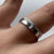 Wedding Band With Texture Detail Ring 9ct 9k White Gold - Size M