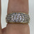 Cubic Zirconia Cluster Band Ring Yellow Gold 9ct 9k - Size M