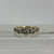 Cubic Zirconia Trilogy Ring With Accent Shoulders 9ct 9k Yellow Gold - Size K