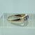 Tanzanite & Diamond Twist Channel Ring 9ct 9k Yellow Gold - Size S 1/2