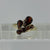 Ornate Garnet Cluster Ring 9ct 9k Yellow Gold  - Size N