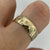 Engraved Pattern Band Ring 9ct 9k Yellow Gold - Size Q 1/2