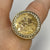 Half 1/2 Sovereign Filigree Ring 9ct 9k Yellow Gold - Size R