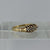 Antique Old Cut Diamond Boat Ring 18ct 18K Yellow Gold - Size K