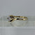 Princess Cut Cubic Zirconia Solitaire Bypass Ring 9ct 9K Yellow Gold - Size P