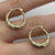 Textured Creole Small Hoop Earrings 9ct 9k Yellow Gold