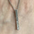 Diamond .10ct Drop Bar Pendant 9ct 9k White Gold