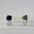 Purple Cubic Zirconia Gold Stud Earrings 9ct 9k Yellow Gold