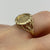 Authentic Chinese Panda Coin 5 Yuan Filigree Ring 10ct 10k Yellow Gold - Size L