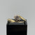 Diamond Solitaire Twist Ring 9ct 9k Yellow Gold - Size H