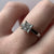 Diamond .40ct Square Cluster Engagement Ring 18ct 18K 750 White Gold - Size J