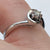 Diamond Solitaire Wave Twist Ring 9ct 9k White Gold  - Size I 1/2