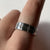 Diamond Trilogy Flush Set Chunky Band Ring 9ct 9K White Gold - Size O