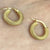 Hatched Finish Small Loop Earrings 18ct 18k Yellow Gold