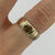 Engraved Pattern Band Ring 9ct 9k Yellow Gold - Size O