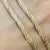 Three Tone Textured Twist Herringbone Necklace 9ct 9k Yellow White Rose Gold 16"