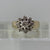 Diamond Cluster Chunky Shoulder Ring 9ct 9k Yellow Gold - Size L