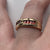 Garnet Channel Set Band Ring 9ct 9K Yellow Gold - Size M