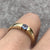 Iolite Solitaire Tension Set Ring 9ct 9k Yellow Gold - Size N