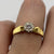 Diamond .15ct Solitaire Retro Shoulder Ring 18ct Yellow Gold - Size M