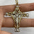 Crucifix Cross Decorative CZ Two Tone Pendant 14ct 14k Yellow White Gold