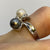 White & Grey Pearl Toi Et Moi Twist Ring 9ct 9k White Gold - Size L