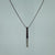 Diamond .10ct Drop Bar Pendant 9ct 9k White Gold