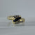 Sapphire & Diamond Channel Set Zig Zag Ring 9ct 9K Yellow Gold - Size L