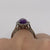 Pear Cut Amethyst & Diamond .35ct Halo & Peekaboo Ring Platinum 950 - Size J