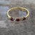 Ruby & CZ Band Stacking Ring 9ct 9k Yellow Gold - Size M