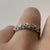 Diamond Illusion Set Twisted Band Ring 9ct 9k White Gold - Size L