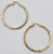 Textured Twist Hoop Earrings 9ct 9k Yellow Gold